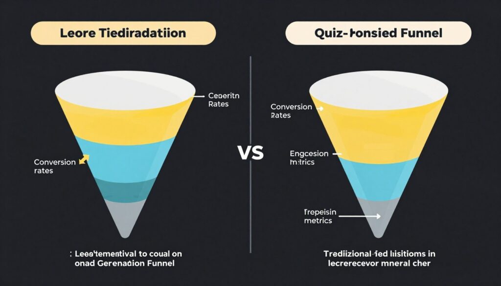 lead generation transformation showing before and after quiz implementation