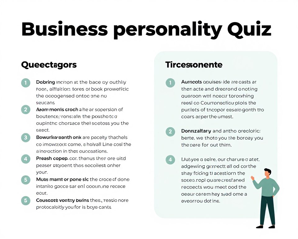 personality quiz template business version