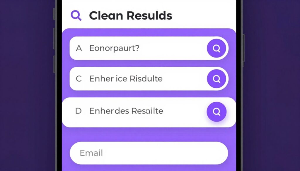quiz completion form with email capture