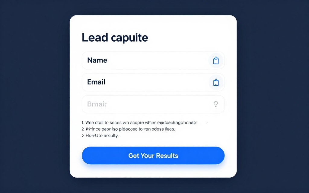 quiz marketing platform lead capture form integrated within quiz flow
