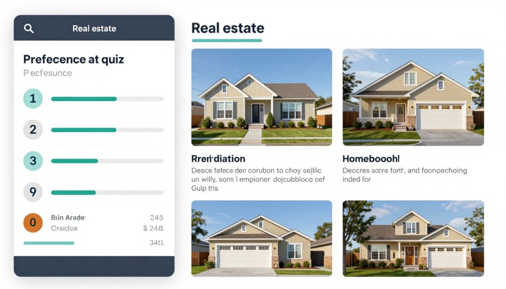 real estate preference quiz and listing emails