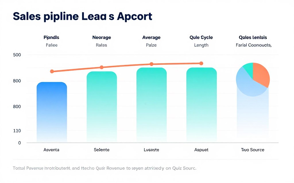 revenue attribution report showing quiz impact on sales pipeline
