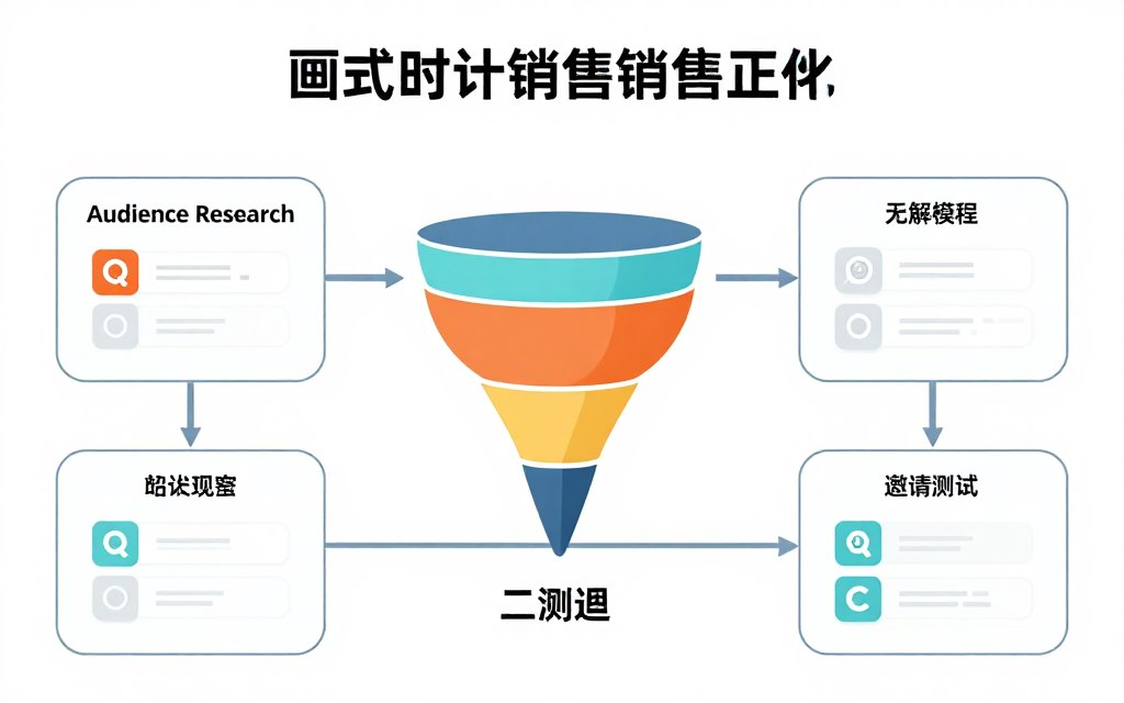 step-by-step funnel building process visualization