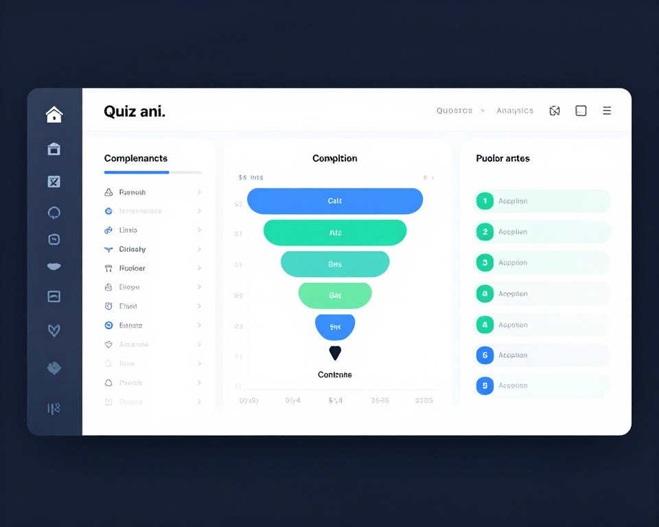 survey and quiz software analytics dashboard with completion metrics