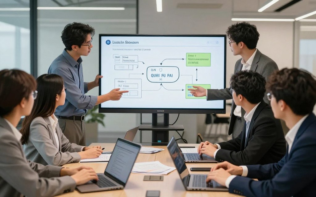 team collaboration on quiz project