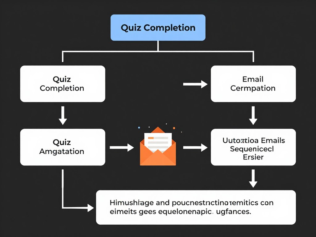 workflow diagram showing quiz integration with email automation
